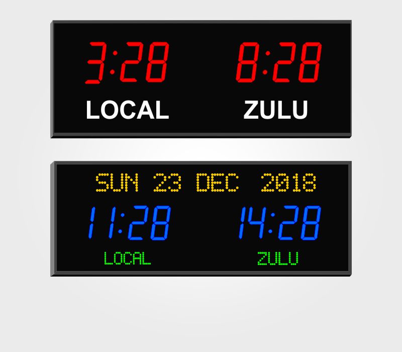2 Zone Digital Clock