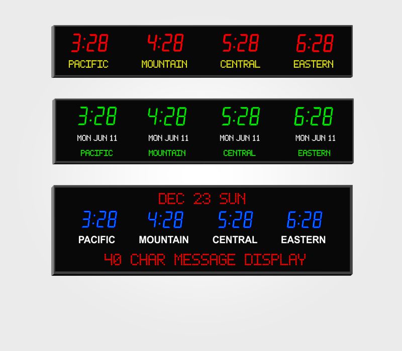 4 Zone Digital Clock