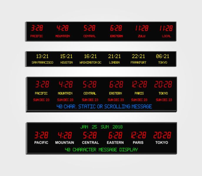 World Multi Time Zone Clock Archives Digital Display Systems